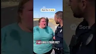 🚔karen gets destroyed by police officer🚔 #aishorts #funny #wtf #memes #karen #viral #trending