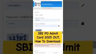 SBI PO Admit Card 2025 Kaise Download Kare ? How To Download SBI PO Admit Card 2025 ? PO Call Letter