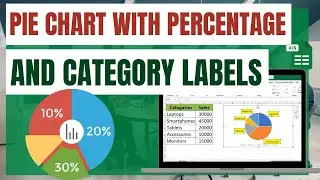 How To Create Pie Chart With Percentage And Category Labels #excel #exceltricks  #exceltutorial