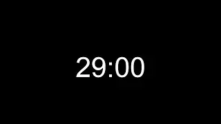 29 Minute Timer Countdown with Black Screen