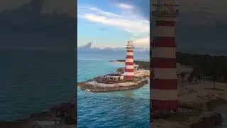 Lighthouse by the sea in the Caribbean
