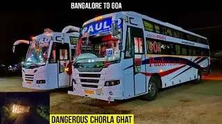 Bangalore to Goa bus trip by Paulo Travels' sleeper/seater bus via Chorla Ghat ⛰| Heavy Fog & rains⛈