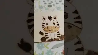 how'd I do #craft #wood #burning #woodworking #art #zebra #cute #babyanimals #pyrographyart