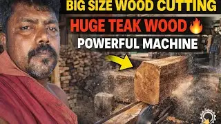 Big Size Sawmill 🔥 Huge Teak Wood Cutting | Powerful Machine Cutting Video&rdquo;#woodcutting#sawmill