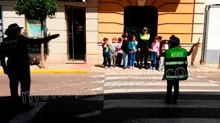 'Pequeños Policías' regulan el tráfico en Montijo, 25/04/2016