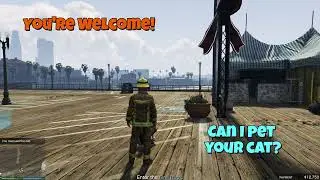 GTA ONLINE Firefighter Missions - Cat Rescue at Del Perro Pier