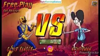Mr. Leslie Noodman VS The Gold Ranger In A Superhero Brawl 3 Good VS Evil Match With 2x Speed