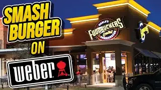 Fudruckers Burger&rsquo;s On Weber Kettle Grill W/Griddle attachment.  (SMASH BURGER)
