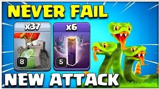 Never Fail ! New TH13 Snake Barrel + Bat Spell || Th13 Attack Strategy 2025 || Snake barrel Attack