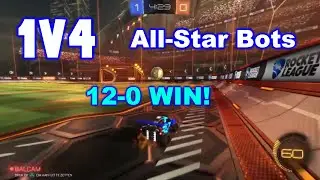Rocket League - 1v4 All-Star Bots, 12-0 WIN! - Top 100 3v3 Player