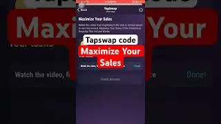 Maximize Your Sales | Tapswap code || tapswap code Maximize Your Sales #tapswapcode #crypto