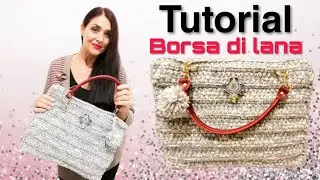 Tutorial borsa di lana - punto alto collegato- uncinetto