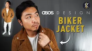 ASOS DESIGN SUEDE BIKER JACKET Review in Tan (Best Leather Jacket Series)