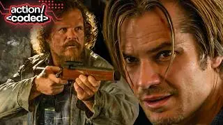 justified (2010) - raylan and boyd's attempted escape from the hill people