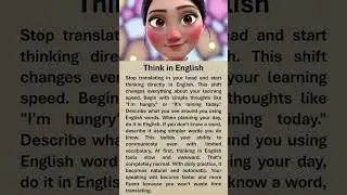 Think in English #english #learnenglish #englishgrammar