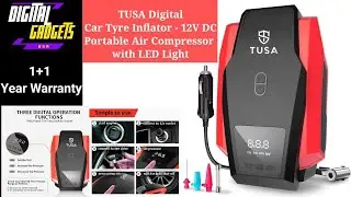 TUSA Digital Car Tyre Inflator - 12V DC Portable Air Compressor