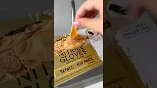 Golden Glow Gloves Unpacking #asmr #gloves #glovessounds #asmrgloves