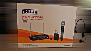 AHUJA AWM-495VHL DUAL PA WIRELESS MICROPHONE UNBOXING & REVIEW