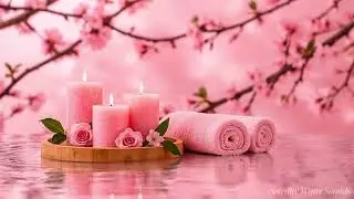 Spa Music in Soft Pink Ambience &ndash; Relaxing Water Sounds & Candlelight for Deep Sleep & Stress Relief