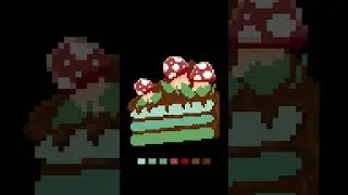 Shroom Slice - Pixel Art Time-lapse Cross Stitch Pattern #pixelart