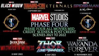 Marvel Studios Phase Four All Post Credit Scenes & Mid Credit Scenes | Phase 4 | Superior Theme