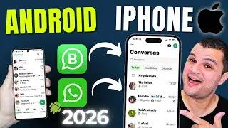 COMO TRANSFERIR suas CONVERSAS no WHATSAPP BUSINESS E PESSOAL do ANDROID para o IPHONE -SEM PROGRAMA