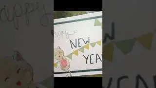 how to make new year card #art #diy #cards
