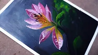How to paint realistic Floral / Floral Acrylic painting / Soujin Drawing