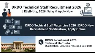 DRDO Technical Staff Recruitment 2026 | Govt Jobs 2026 | Eligibility, Salary & Apply Now
