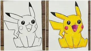 How to draw Pikachu | How to draw Pokemon | Pokemon Drawing | Pikachu drawing