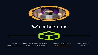 🔥 HackTheBox | Voleur [Medium] Full Walkthrough (Retired 2025)