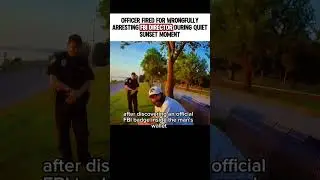 OFFICER FIRED FOR WRONGFULLY ARRESTING FBI DIRECTOR DURING QUIET SUNSET MOMENT #cops #shorts