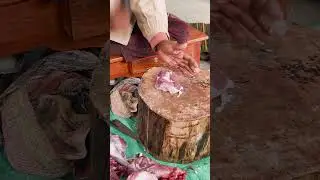 Beef Meat🍖Chopping on Wood