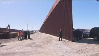 President Trump visits U.S., Mexico border at Otay Mesa