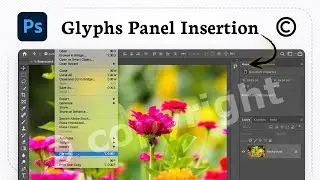 Как вставить символ авторского права в Photoshop