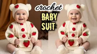 How to crochet baby dress 6 to 12 months/baby dress ki bunai/woolen baby dress crochet