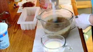 Making Honey Almond CP Soap