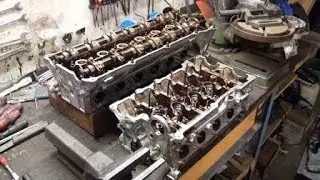 BMW M52 Motor Zylinderkopf Ventilschaftdichtungen wechseln Nockenwellen ausbauen 520i E39 320i E36