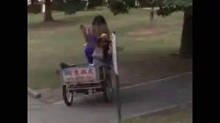 Tiny Harris While Riding With Best-Friend Shekinah, Literally Gets Dragged By A Bicycle!