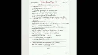 Std.3 sub:-ENGLISH ||OPEN BOOK TEST -2 ||Questions and answer of workbook