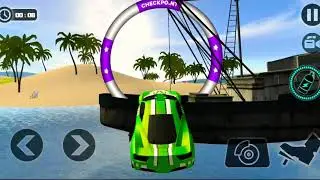 Floating water Car Driving Challenge Mode 🚘