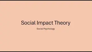 1.1.1  Social impact theory