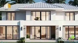 modern European-style minimalist house with a tropical twist