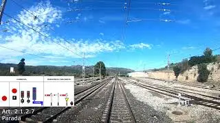 SITUACIONES FERROVIARIAS - casos de Pasos a nivel Protegido (Cab ride, train driver's view)