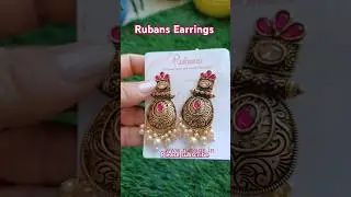 RUBANS 24K Gold Plated Stone Studded Pearl Earrings|shortfeed #shorts #ytshorts#stylingbyasha
