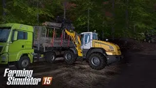 Farming Simulator 15 - Gameplay #9: Loading logs with Liebherr L538