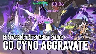 C0 Cyno Aggravate R1 Staff of the Scarlet Sands Quick Showcase | Genshin Impact