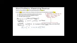 Gr 11 Lesson 14 (Semester 2) - Maximizing Revenue