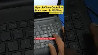 Open & Close Single Quotation Mark insert in MS Word #shorts #viral #quotations #msword #ytshorts