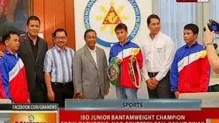 BT: IBO Junior Bantamweight Champion Edrin Dapudong, nag-courtesy call kay VP Binay